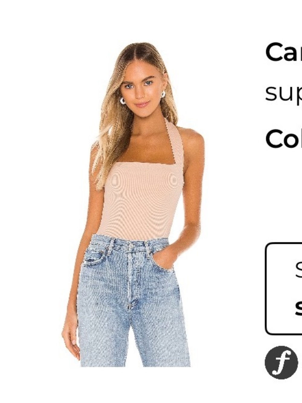 NWOT superdown Candace Halter Bodysuit